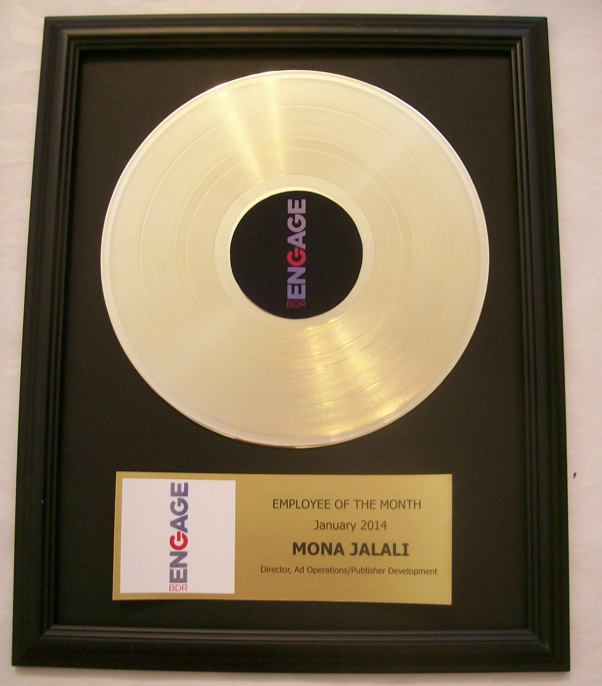Image for Custom Gold LP Record Award/Trophy